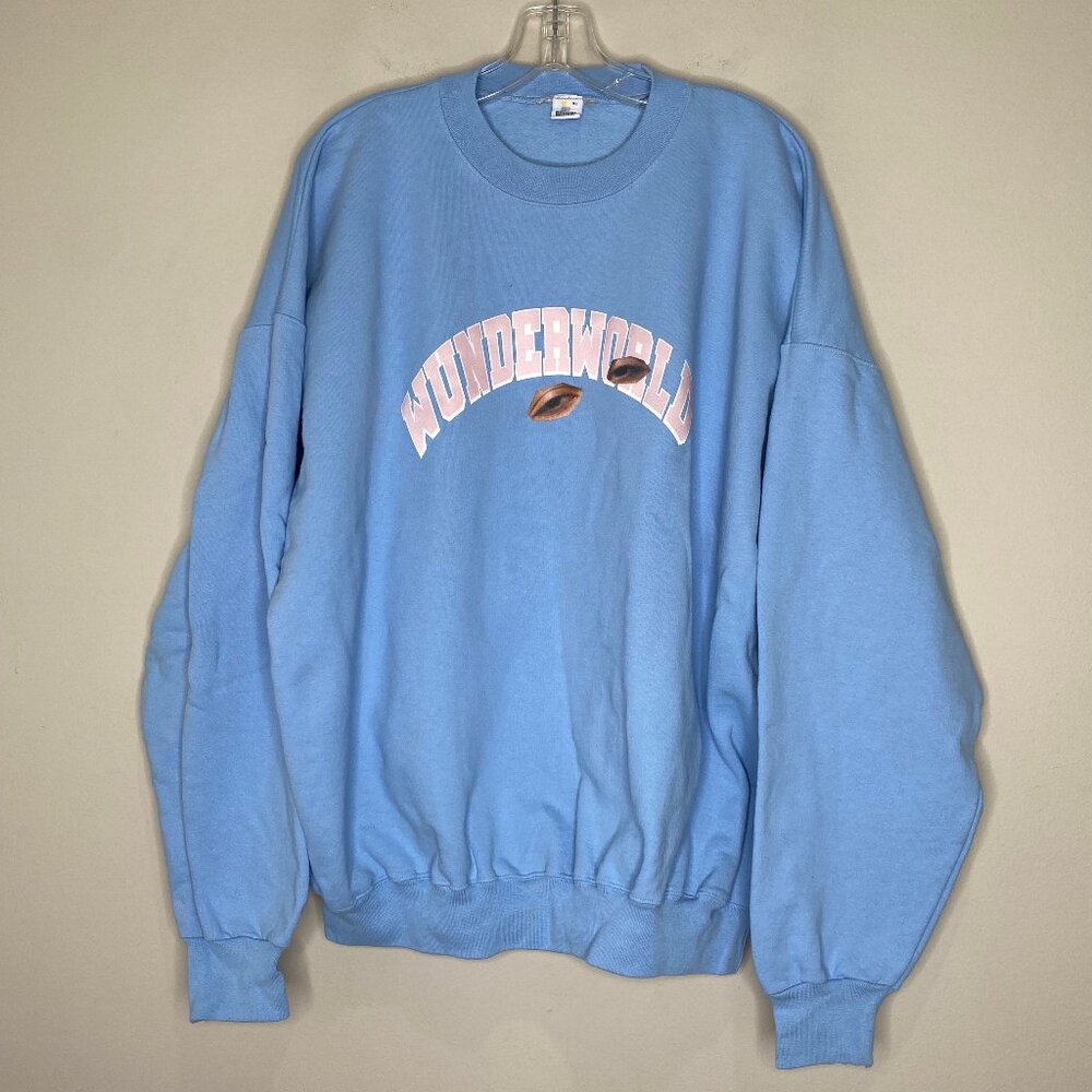 Aries Wunderworld Eyes Crewneck Sweatshirt Blue XL Rare